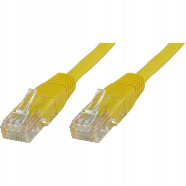 Patchcord U/utp CAT5e 2M żółty