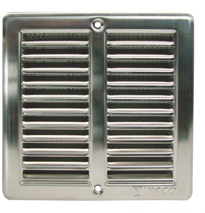 HACO Kratka wentylacyjna z siatką NVM 150x150 stal nierdzewna 0701