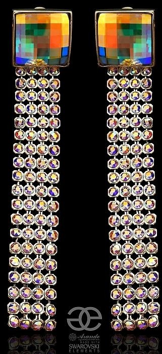 Swarovski kolczyki AURORA CRYSTALLIZED SREBRO