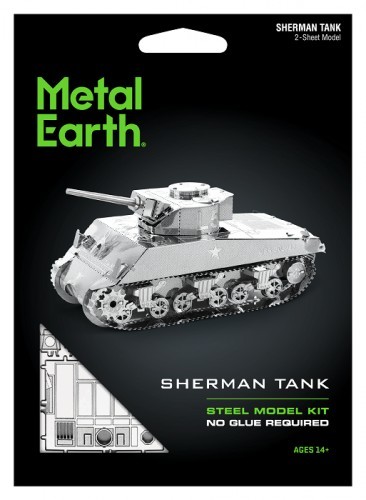 Metal Earth Fascinations Czołg Sherman model do składania metalowy.