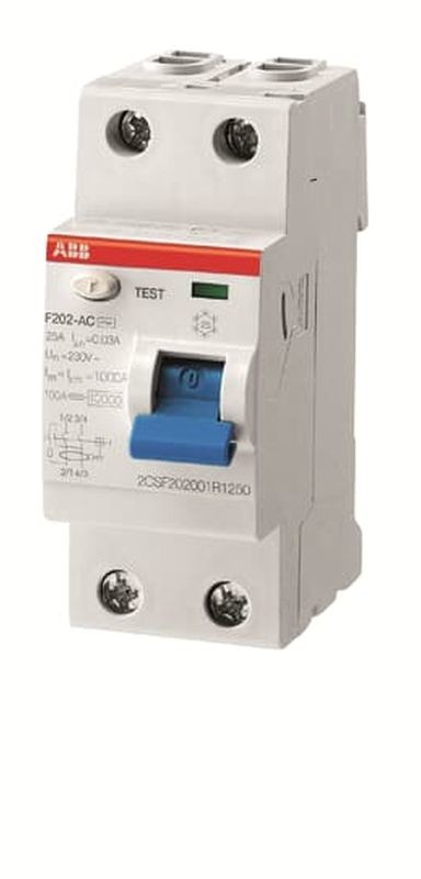 ABB Wyłącznik różnicowoprądowy 2P 16A typ AC F202 AC-16/0,01 2CSF202001R0160
