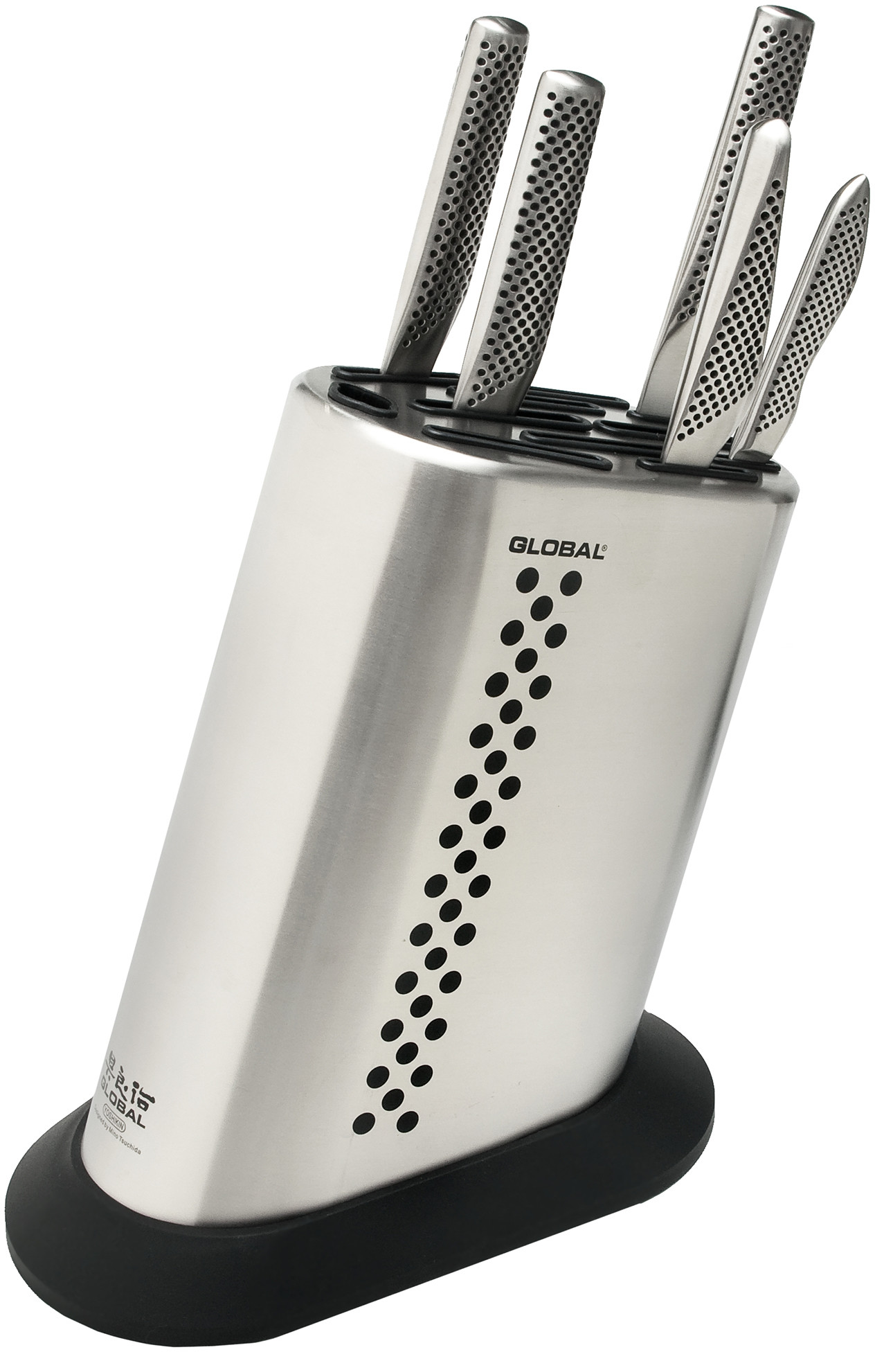 Global Komplet 5 noży w bloku 825BD Global HK-835BD_SET5