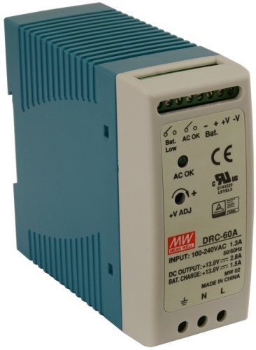 PULSAR DRC 13.8V/60W/2.8A/1.5A zasilacz na szynę DIN (PL_DRC-60A)