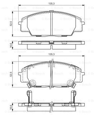 Bosch Zestaw klocków hamulcowych, hamulce tarczowe 0 986 494 311