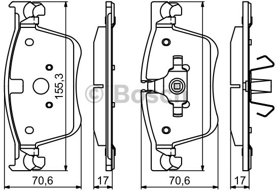 Bosch Zestaw klocków hamulcowych, hamulce tarczowe 0 986 494 696