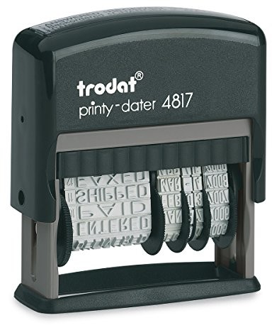 Trodat Printy 4817/B data łącznie z dzień tygodnia wysokość czcionki, daty, 3.8 MM, do stempli czarna (wcześniej 4812) 092399822066