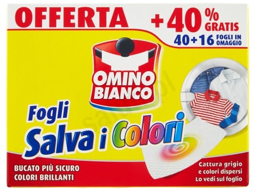 BioLife Omino Bianco Omino Bianco Saszetki zapobiegające farbowaniu (56 szt) D077-66577_8003650009869