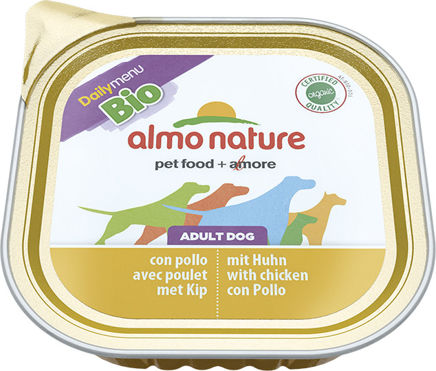 Almo Nature Daily Menu BIO Dog Kurczak szalka 9x300g