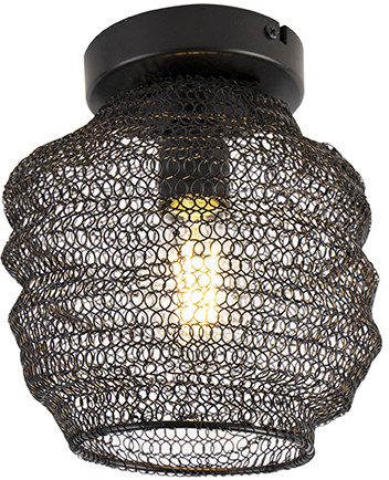 QAZQA Orientalna lampa sufitowa czarna - Nidum Bene 98465