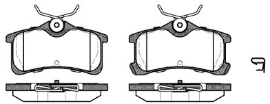RoadHouse Zestaw klocków hamulcowych, hamulce tarczowe 21050.02