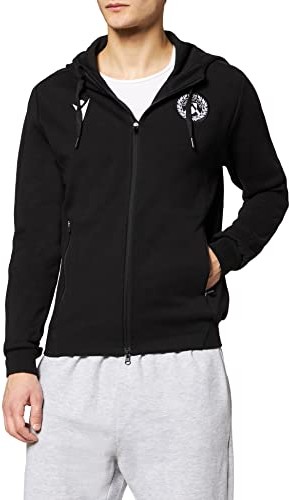 Macron Unisex Merchandising Ufficiale Udinese piłka nożna 2021/22 bluza z zamkiem błyskawicznym, biały, M