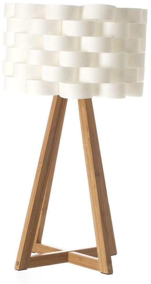 Atmosphera Créateur d'intérieur Atmosphera Créateur dintérieur Lampka stołowa bambusowa kolor biały wys 55 cm B01AV49032