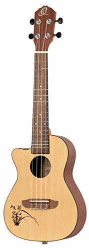Ortega ORTEGA Bonfire Series koncert ukulele 4 stringi z Cutaway - Magus Uke Preamp/koc świerkowy/Sapele Body RU5CE-L