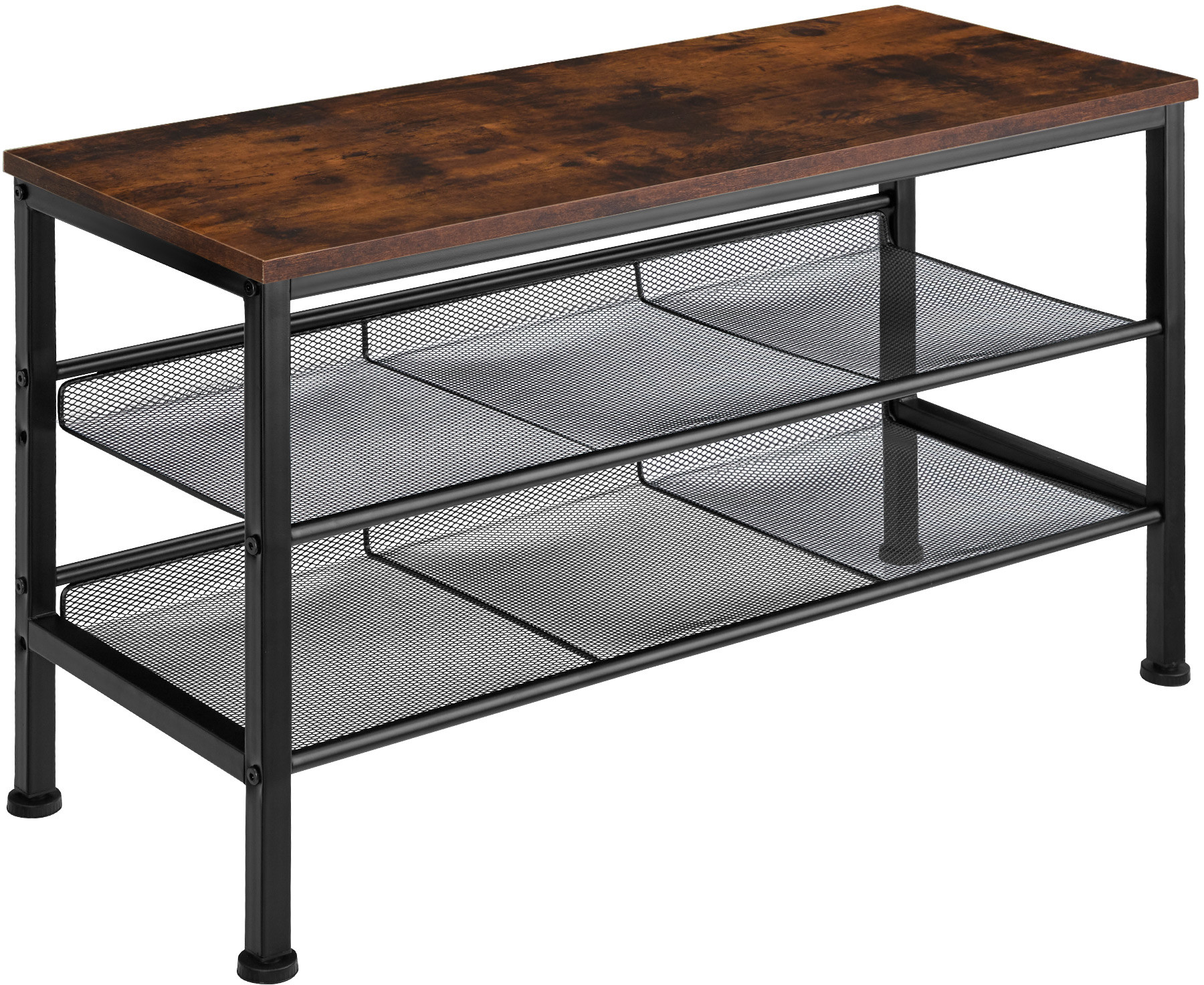 tectake Regał na buty Derry - industrialny ciemny 404291