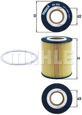 Mahle FILTR OLEJU KNECHT OX 433 D ECO VOLVO S80,V70,XC70 II/LANDROVER FREELANDER 07 OX 433D