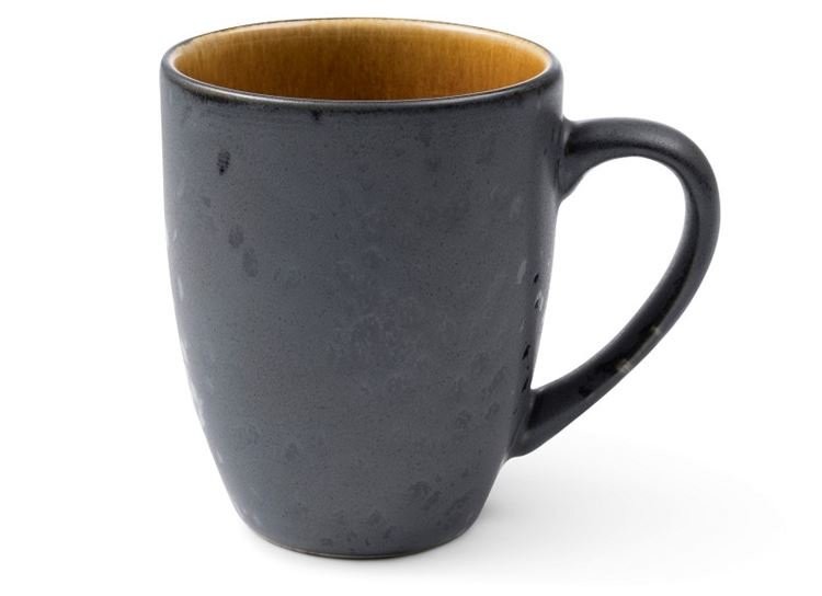 Bitz Stoneware kubek Bitz czarny/bursztynowy 300 ml