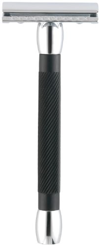 Merkur z długą rączką do maszynki do golenia  czarny, chrom 9020011-Black