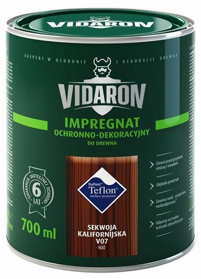 Vidaron Impregnat do drewna sekwoja kalifornijska 0 7 l