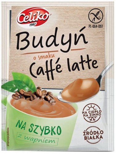 Celiko Budyń na Szybko o Smaku Caffe Latte z Wapniem bezglutenowy 37g -