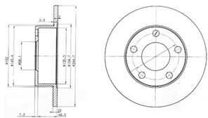Delphi Tarcza hamulcowa BG3382