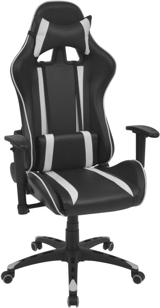 vidaXL Rozkładane krzesło biurowe, sportowe, sztuczna skóra, białe vidaXL