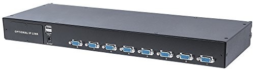 Intellinet 507776 modułowy 8-Port KVM-Switch wyposażone w interfejs VGA Czarny 507776
