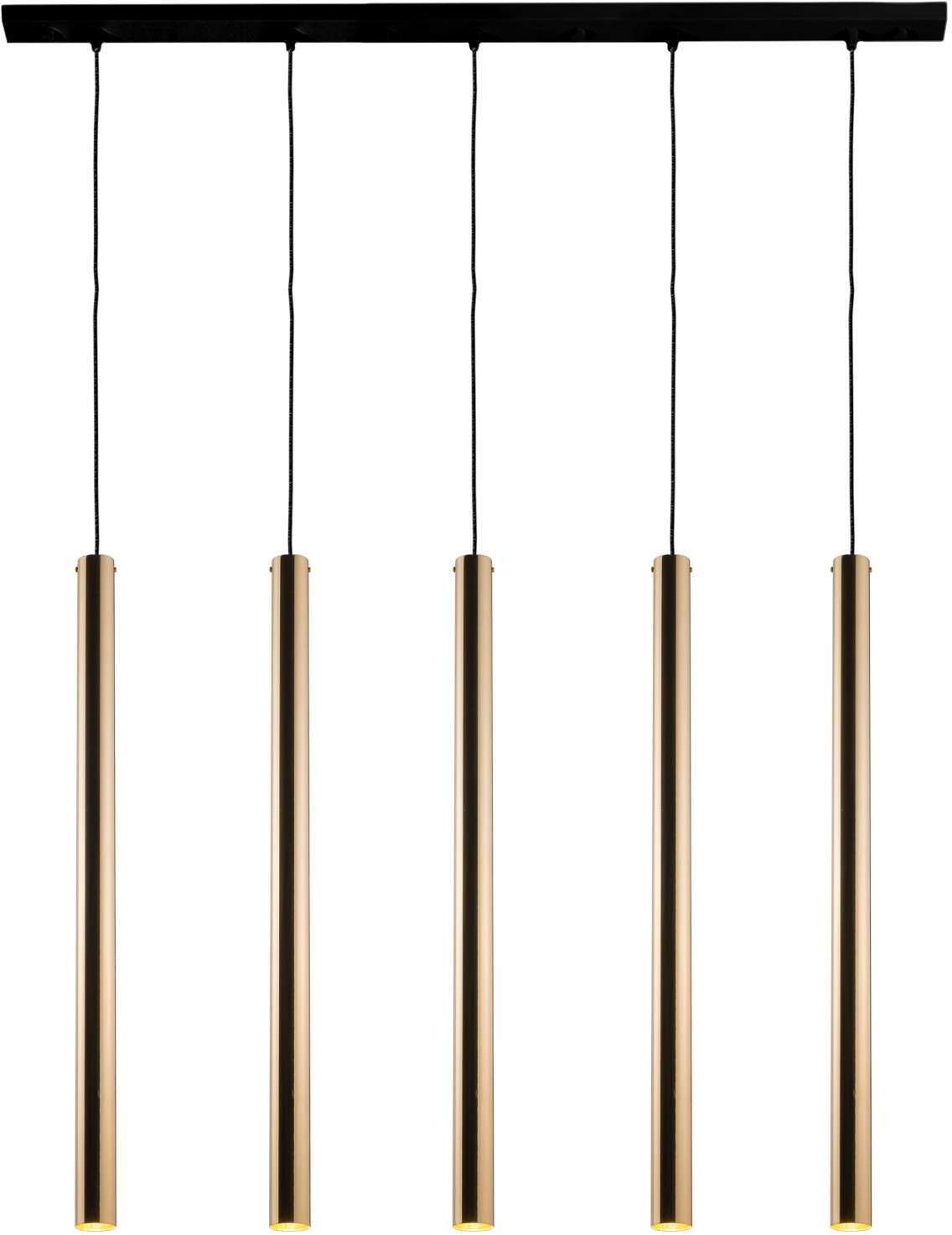 Amplex LAMPA wisząca AKADI 0134 metalowa OPRAWA tuby na listwie kaskada sople zwis czarny złoty 0134