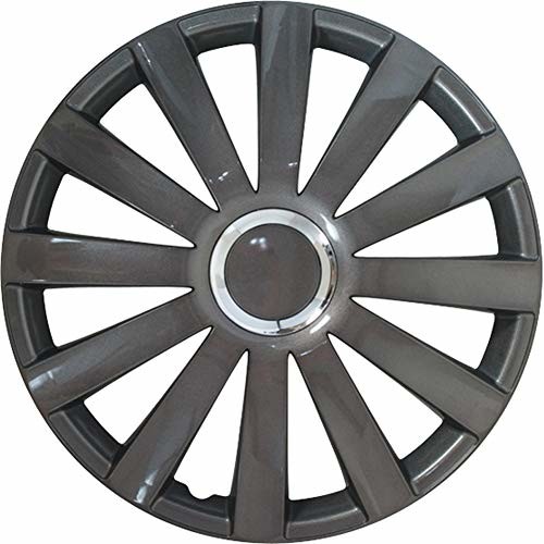 AUTOSTYLE Zestaw kołpaków ozdobnych Spyder 13 cali Gun-Metal + chromowane pierścienie PP 5083G