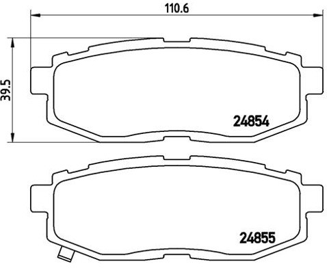 BREMBO Zestaw klocków hamulcowych, hamulce tarczowe P 78 018