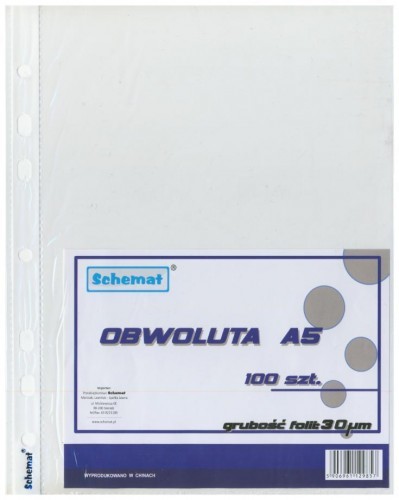 SCHEMAT Koszulki krystaliczne A5 SCHEMAT 30 mikronów (opakowanie 100 sztuk) 7828