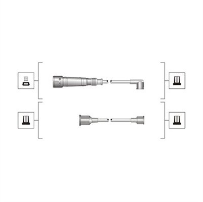 MAGNETI MARELLI Przewody zapłonowe - zestaw 941319170011