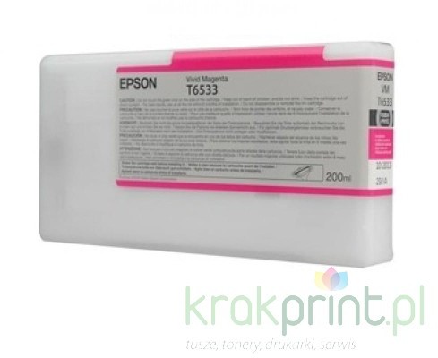 Epson Tusz Nr.T6533 do Stylus Pro 4900 | 200ml C13T653300 Magenta C13T653300