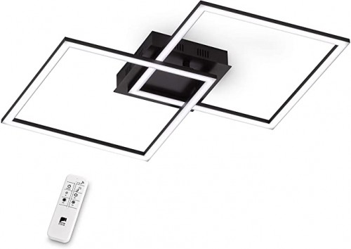 Eglo Palmaves 75553 plafon oprawa sufitowa 2x28W LED z pilotem czarny/biały