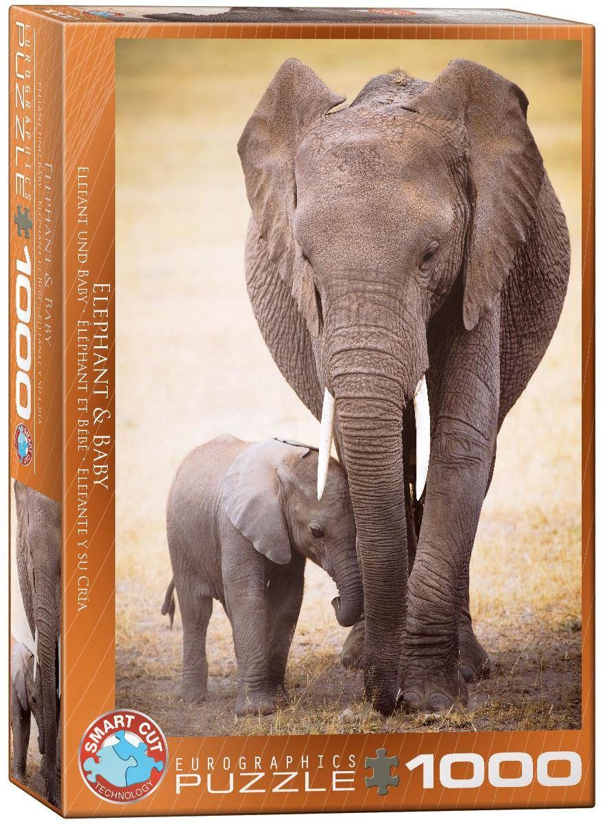 Eurographics Puzzle 1000 Elephant & Baby 6000-0270 -