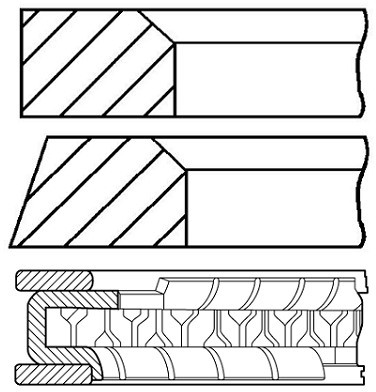 GOETZE Zestaw pierścieni tłoka GOETZE 08-782700-00