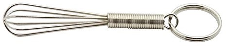 Weis Mini-trzepaczka do ubijania piany 8 cm, drut ze stali nierdzewnej, srebrna, 8 x 2 x 2 cm 59908