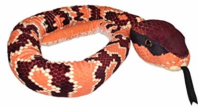 Wild Republic 23529 Pluszowy wąż typ wschodni bawełniany ustnik, miękka zabawka wężowa, 137 cm, wiele 23529