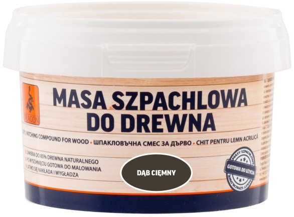 Dragon Masa szpachlowa do drewna 250 g d$48b ciemny