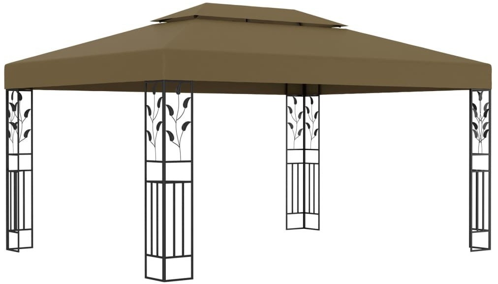 vidaXL Altana z podwójnym dachem, 3x4 m, taupe, 180 g/m 312244