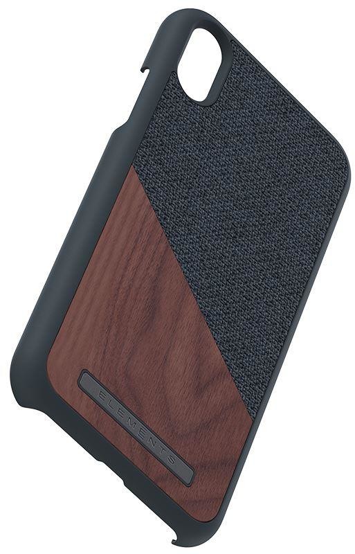 Nordic Elements Nordic Elements Saeson Frejr - Etui iPhone XR z prawdziwym drewnem orzecha włoskiego (Dark Grey) E20298