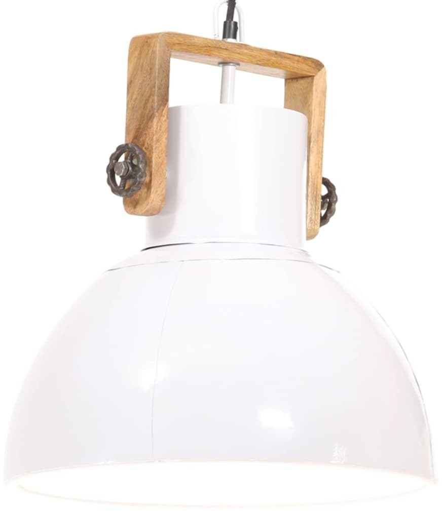 VidaXL Industrialna lampa wisząca, 25 W, biała, okrągła, 40 cm, E27 320538