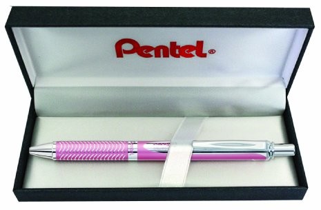 Pentel EnerGel BL407B-BOX długopis żelowy, obudowa typu Sterling, grubość linii: 0,35 mm, różowy BL407P-BOX