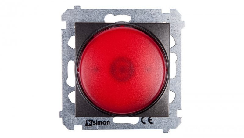 Kontakt Simon Simon 54 Sygnalizator świetlny LED czerwone światło antracyt DSS2.01/48 DSS2.01/48