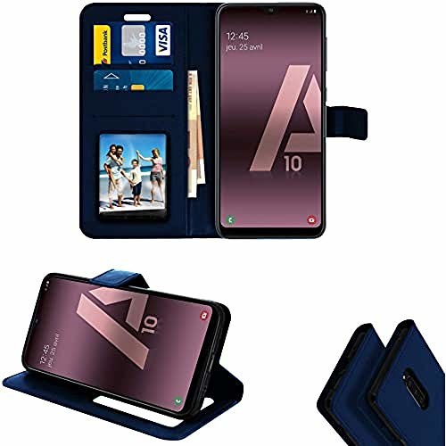 Samsung iPOMCASE Coque portfel pour Galaxy A10, Bleu Folio-Sam-A10-BLEU-0