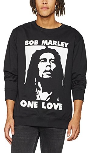 Marley Mister Tee chłopięca bluzy Bob One Love Crew, czarny, S MT357