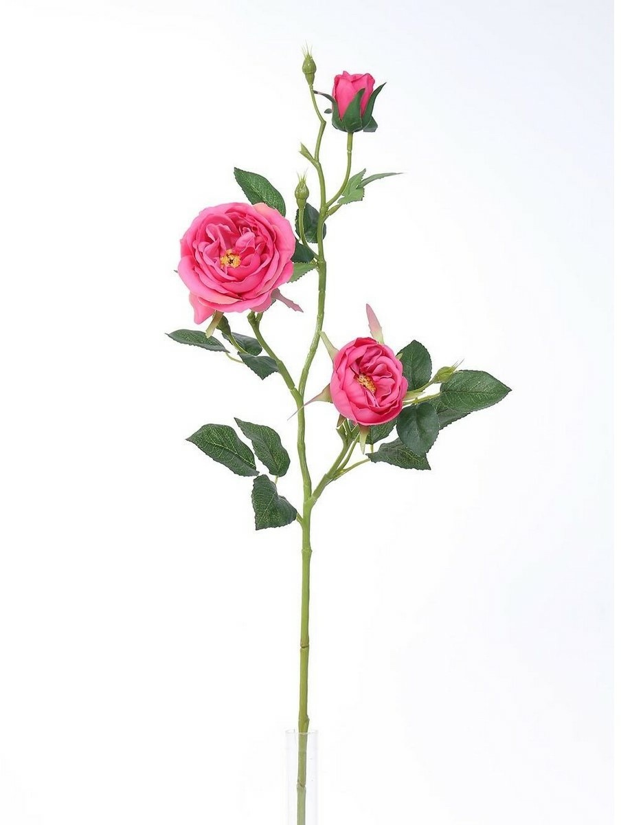 Sztuczna róża angielska, różowy, 69 cm