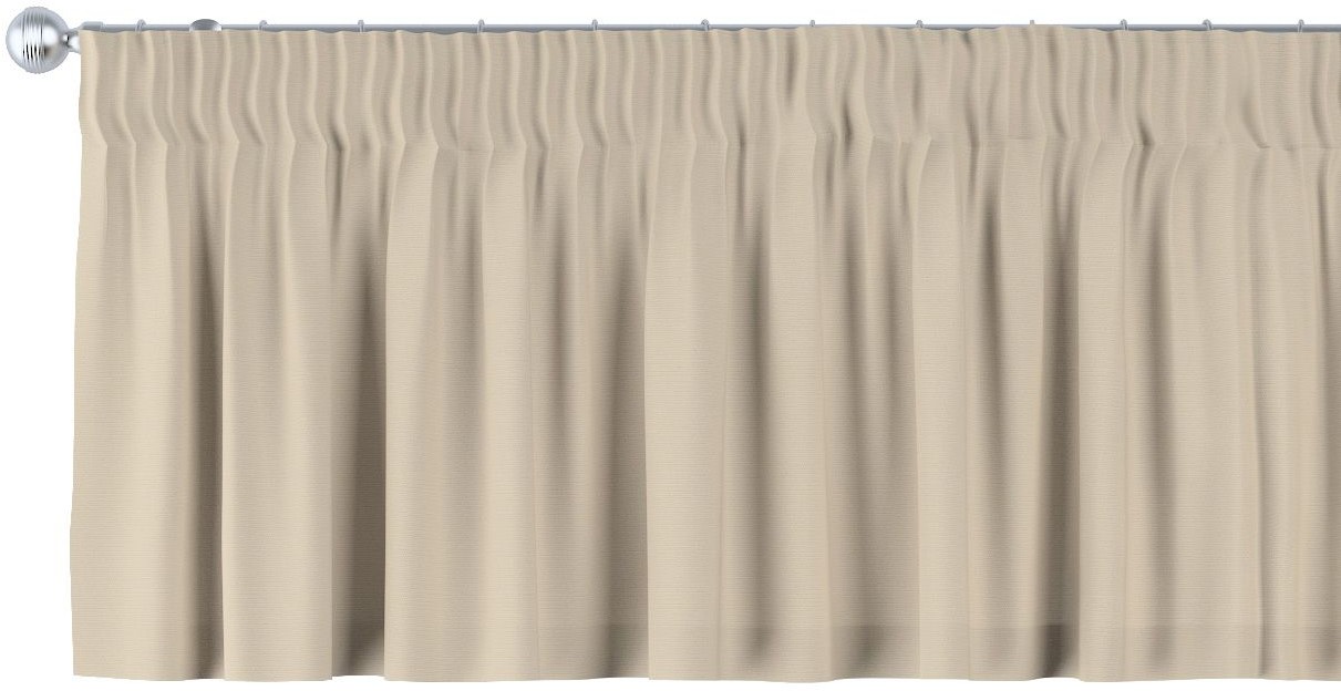 Dekoria Lambrekin na taśmie marszczącej Caffe Latte beżowy) 130 × 40 cm Cotton Panama 393-702-01