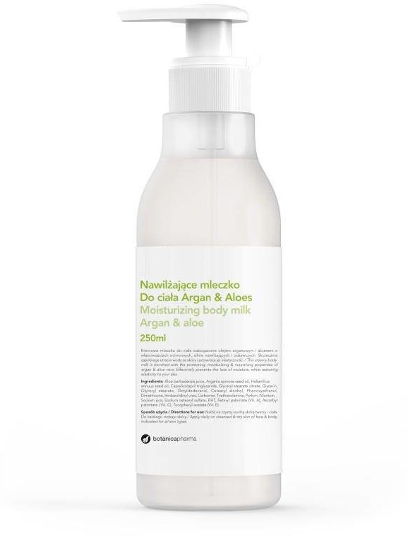 Botanicapharma Moisturizing Body Milk nawilżające mleczko do ciała Argan i Aloes 250ml