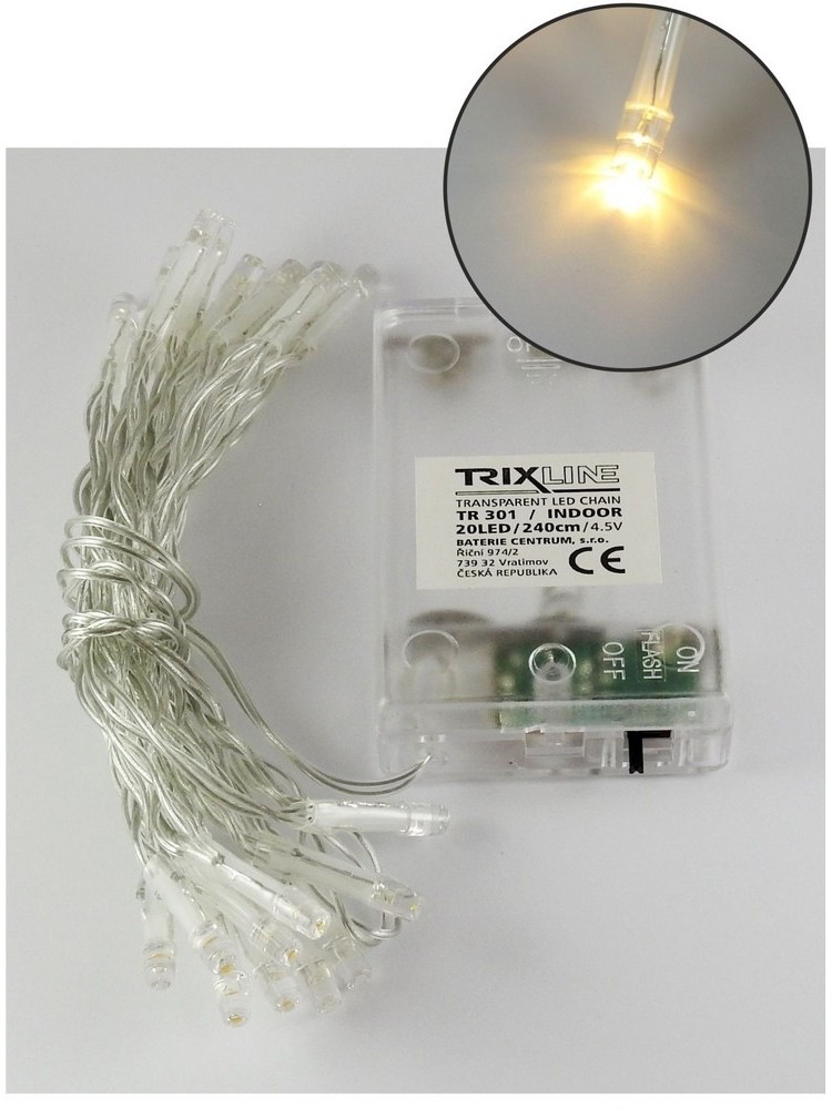 Baterie Centrum LED Łańcuch świąteczny 2,5 m 20xLED/3xAA 2700 K