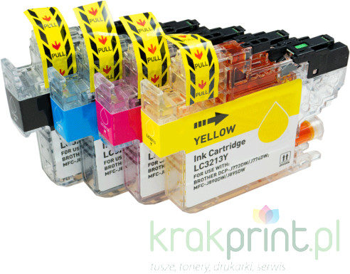eMPe Zestaw tuszy zamiennych 4szt do Brother do DCP-J772DW | 400str LC-3213VALDR CMYK MPLC3213V